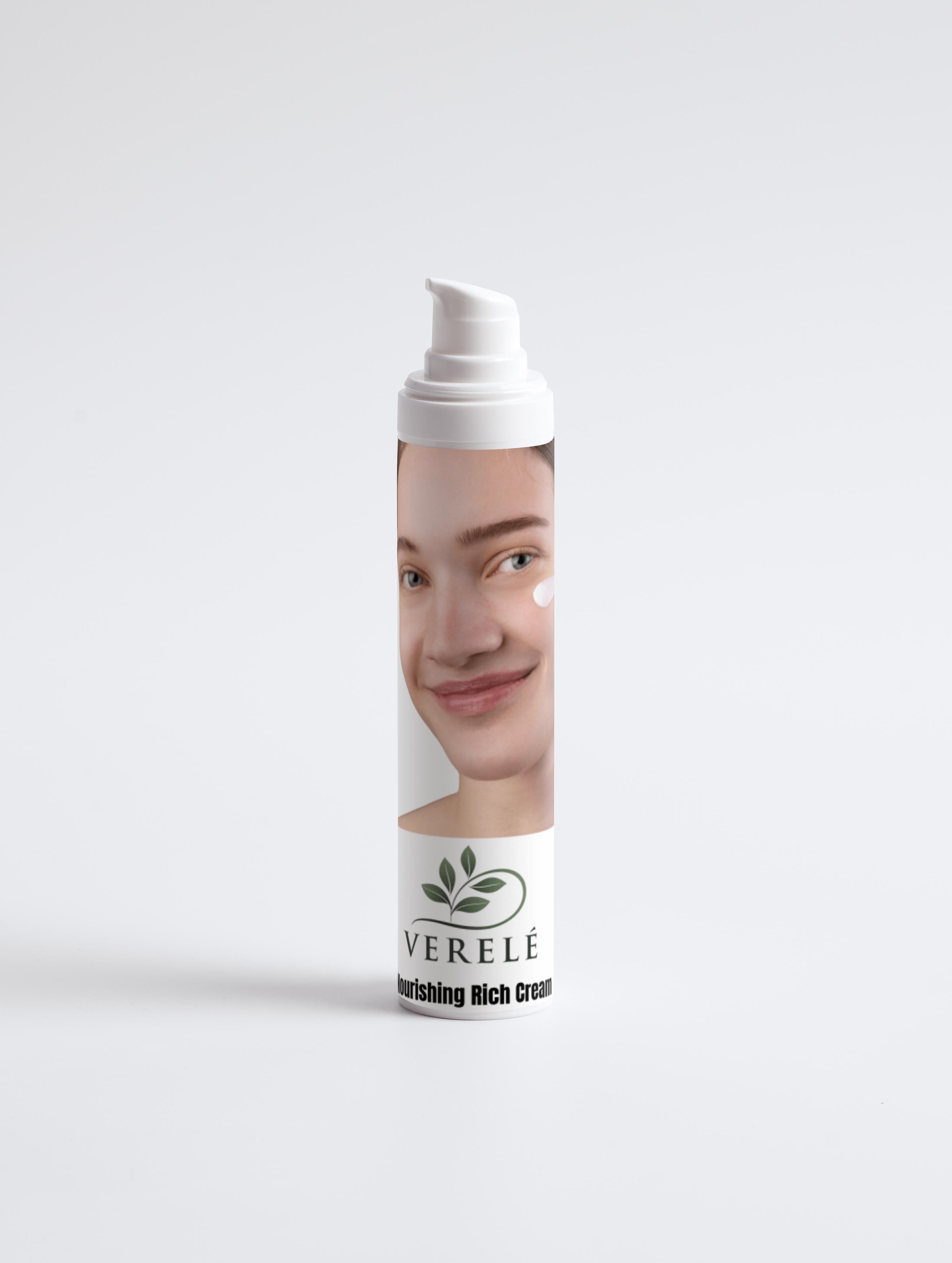 Nourishing Rich Cream with Organic Cloudberry, Shea & Cocoa Butter – Deep Hydration & Skin Barrier Protection – COSMOS NATURAL Certified, Made in Europe by Verelé, 50 ml / 1.69 fl oz - Verele