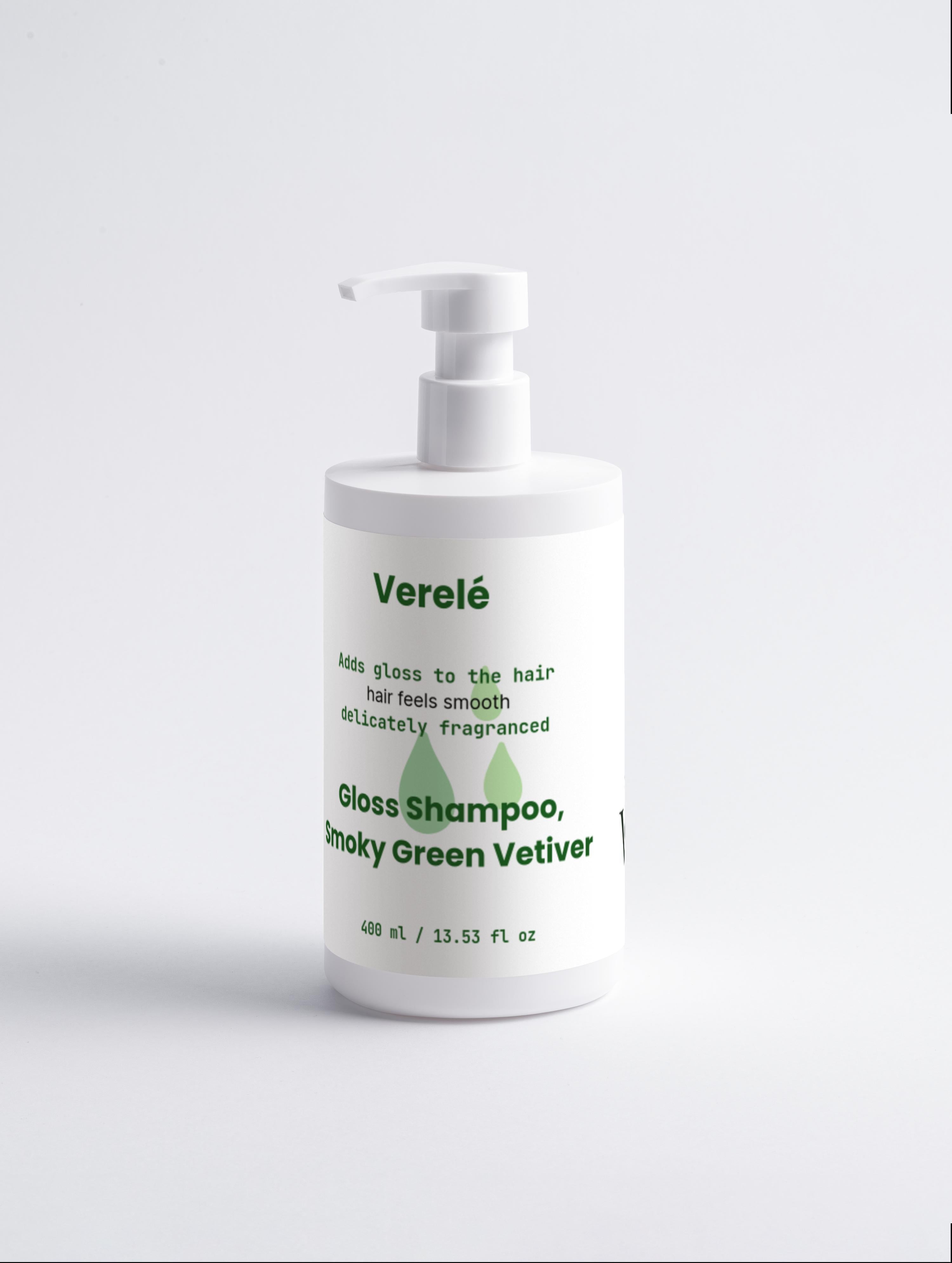 Gloss-Enhancing Shampoo with Organic Aloe, Betaine & Wheat Protein – Smooth & Full-Bodied Hair – Made in Europe by Verelé, 400 ml / 13.53 fl oz - Verele