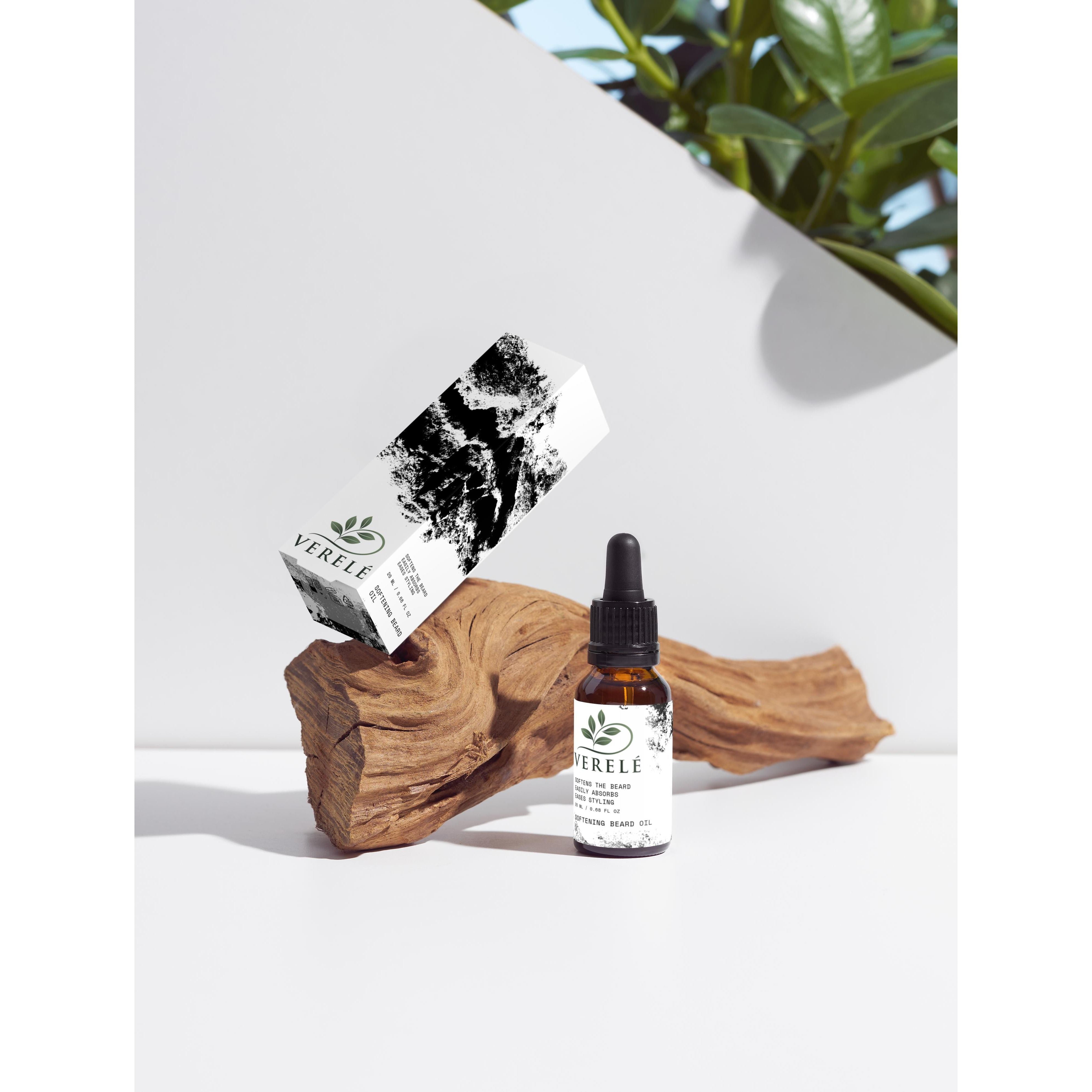 Softening Beard Oil with 1% CBD & Hemp Seed Oil – Non-Greasy & Calming – COSMOS ORGANIC Certified, Made from Natural Ingredients in Europe by Verelé, 20 ml / 0.68 fl oz - Verele