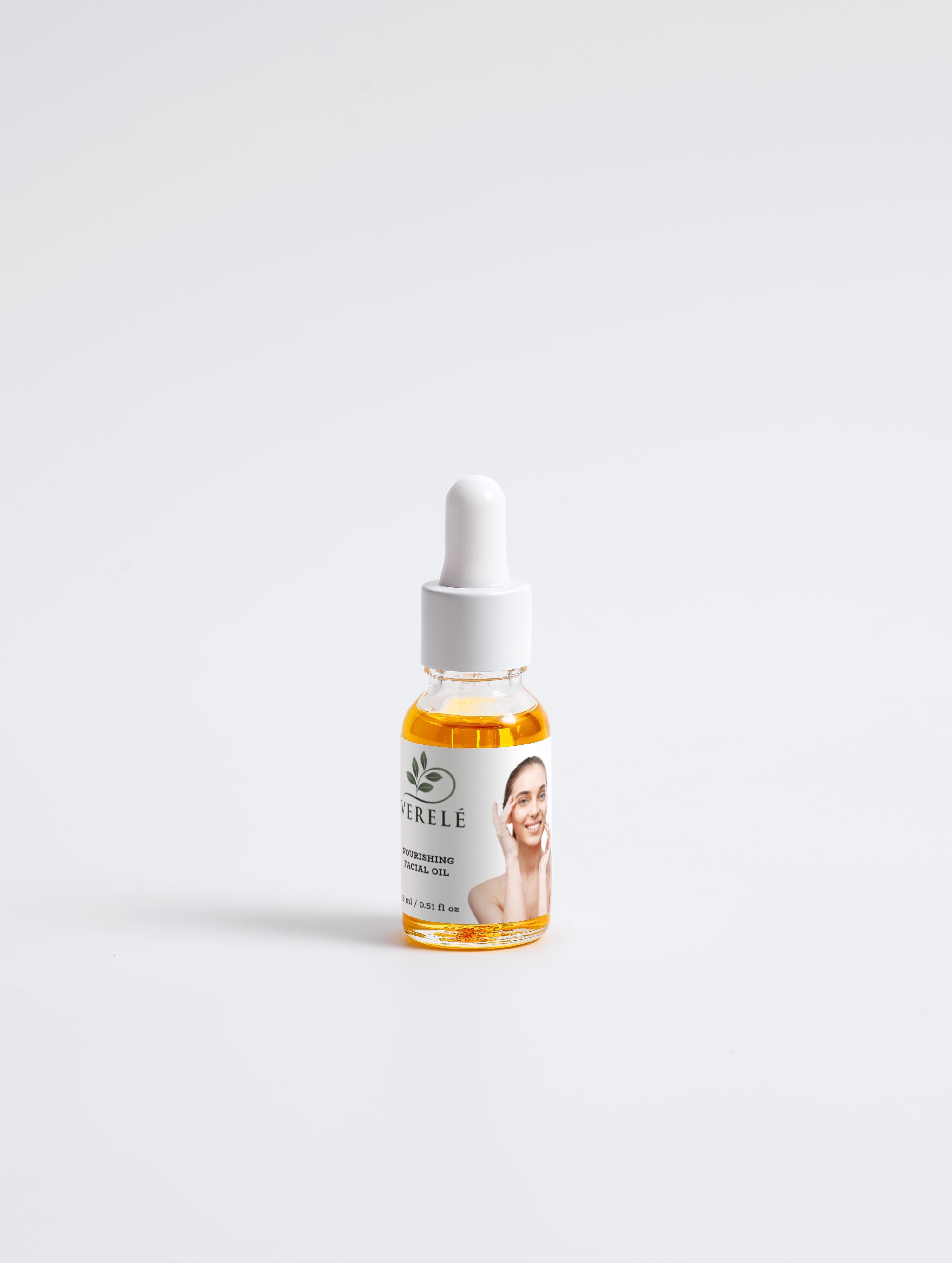 Nourishing Facial Oil with 11 Organic Certified Oils & Berry Extract – Intense Hydration & Glow – COSMOS ORGANIC Certified, Made from Natural Ingredients in Europe by Verelé, 15 ml / 0.51 fl oz - Verele