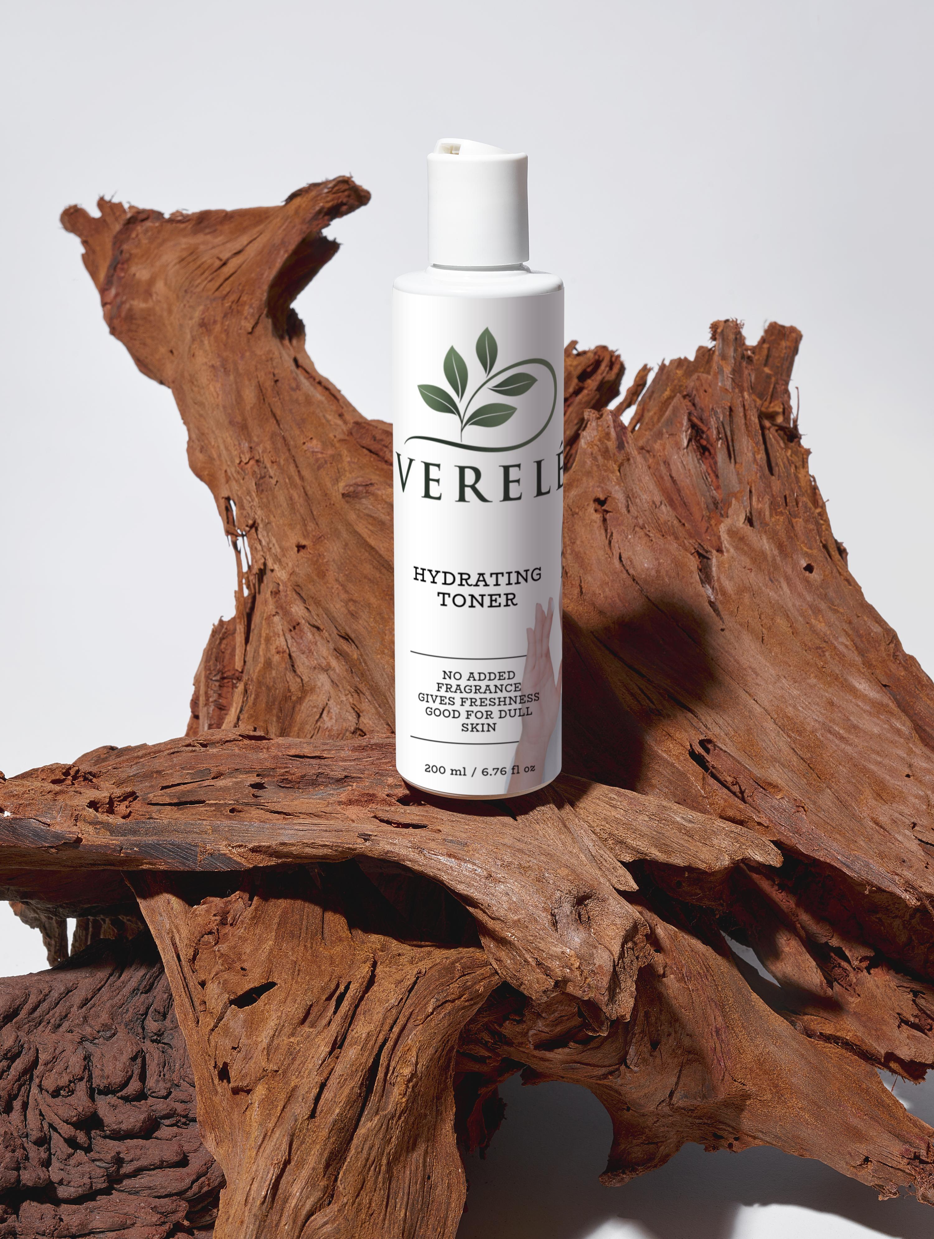 Hydrating Toner with Rose Water & Hyaluronic Acid – pH-Balancing & Fragrance-Free – COSMOS NATURAL Certified, Made from Natural Ingredients in Europe by Verelé, 200 ml / 6.76 fl oz - Verele