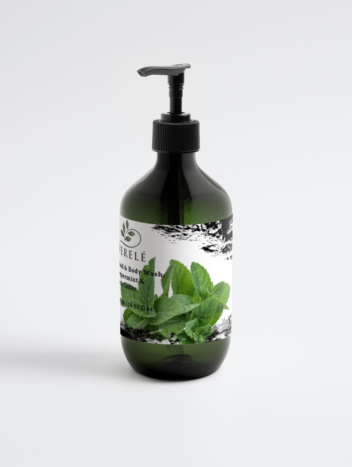 Luksuriøs hånd- og kropsvask med organisk kvæde og betain – duft af mynte og cedertræ – COSMOS NATURAL-certificeret, fremstillet i Europa af Verelé, 490 ml / 16,57 fl oz