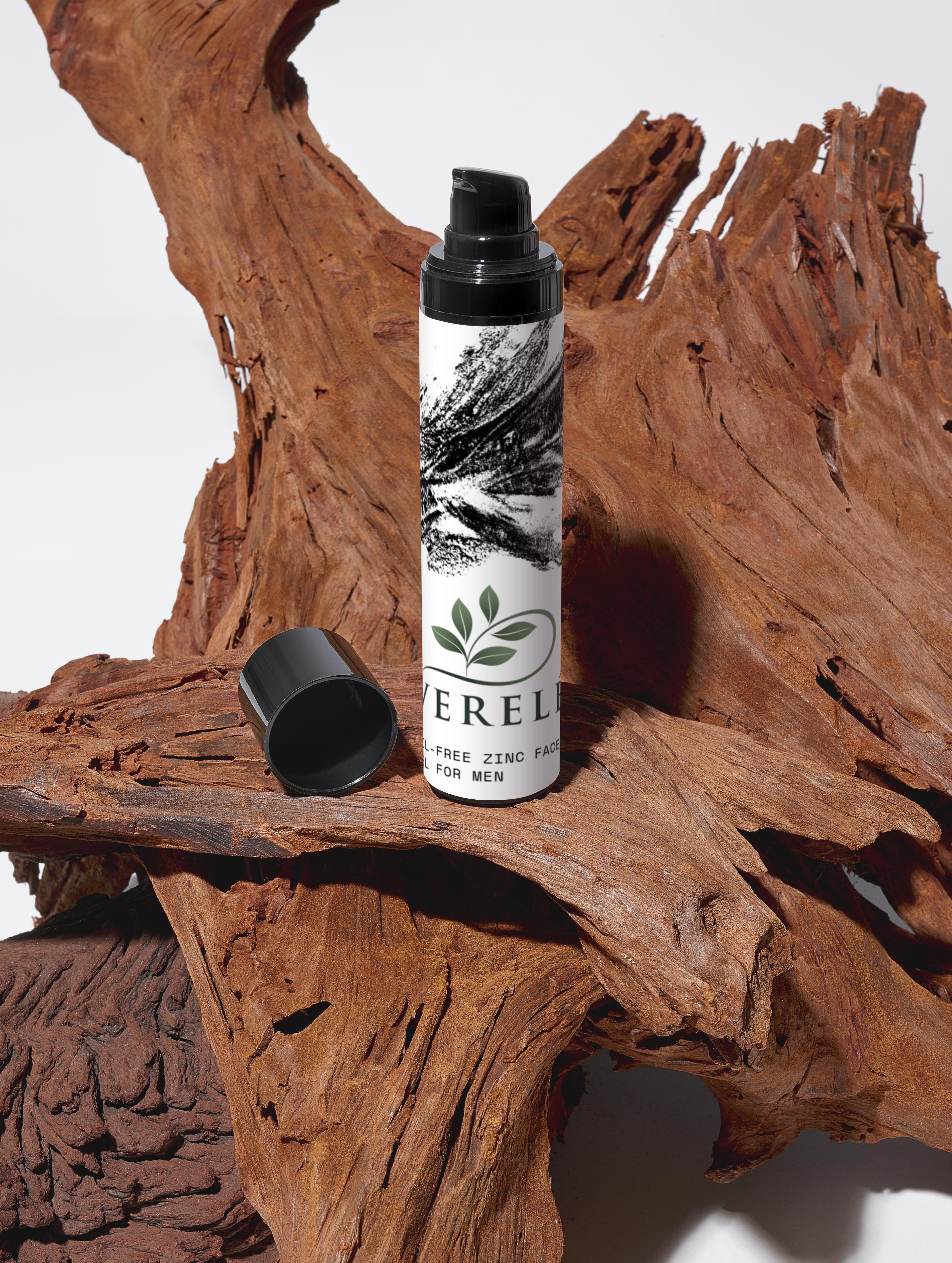 Oil-Free Zinc Face Gel for Men with Aloe & Hyaluronic Acid – Hydrating & Collagen-Supporting – COSMOS NATURAL Certified, Made from Natural Ingredients in Europe by Verelé, 50 ml / 1.69 fl oz - Verele