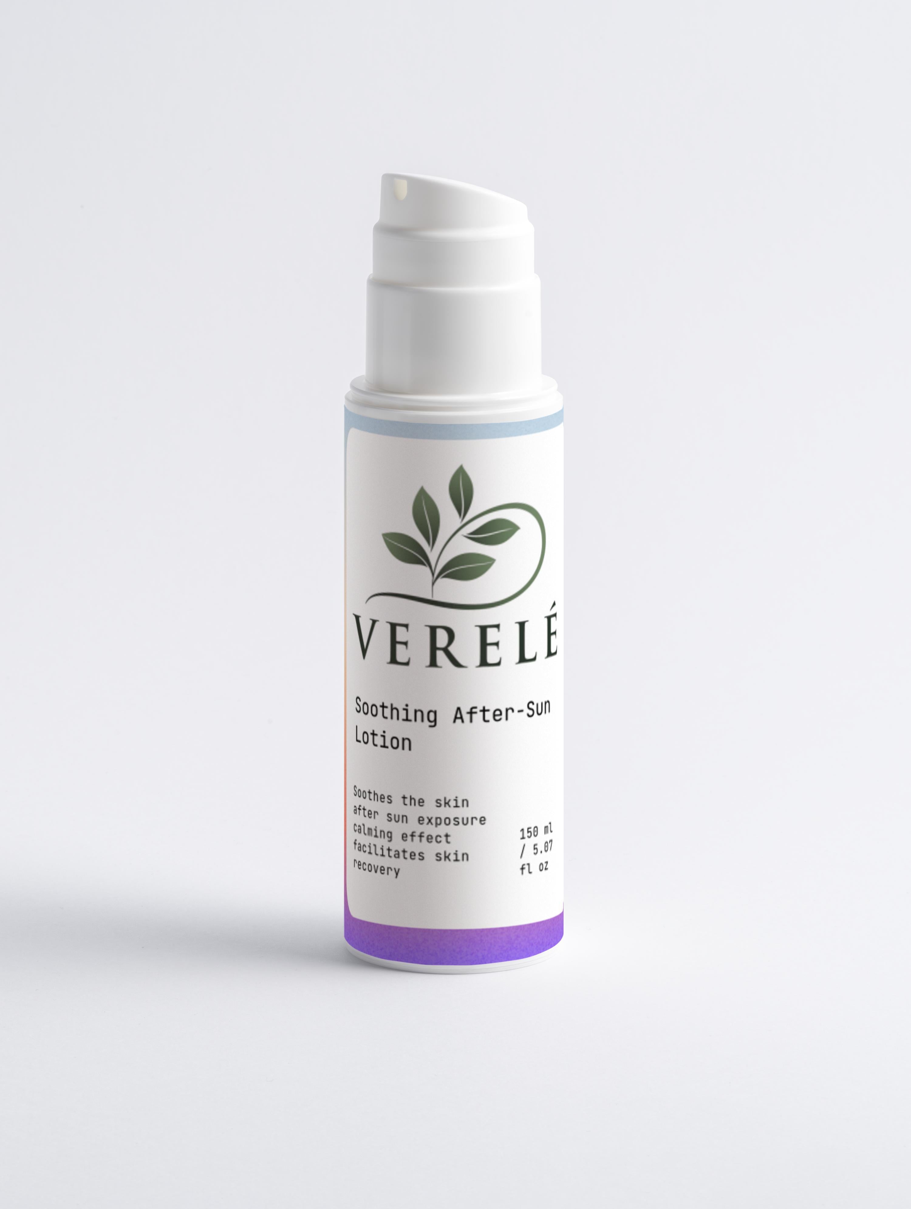 Soothing After-Sun Lotion with Aloe & Sodium PCA – Calms & Hydrates Skin – COSMOS ORGANIC Certified, Made from Natural Ingredients in Europe by Verelé, 150 ml / 5.07 fl oz