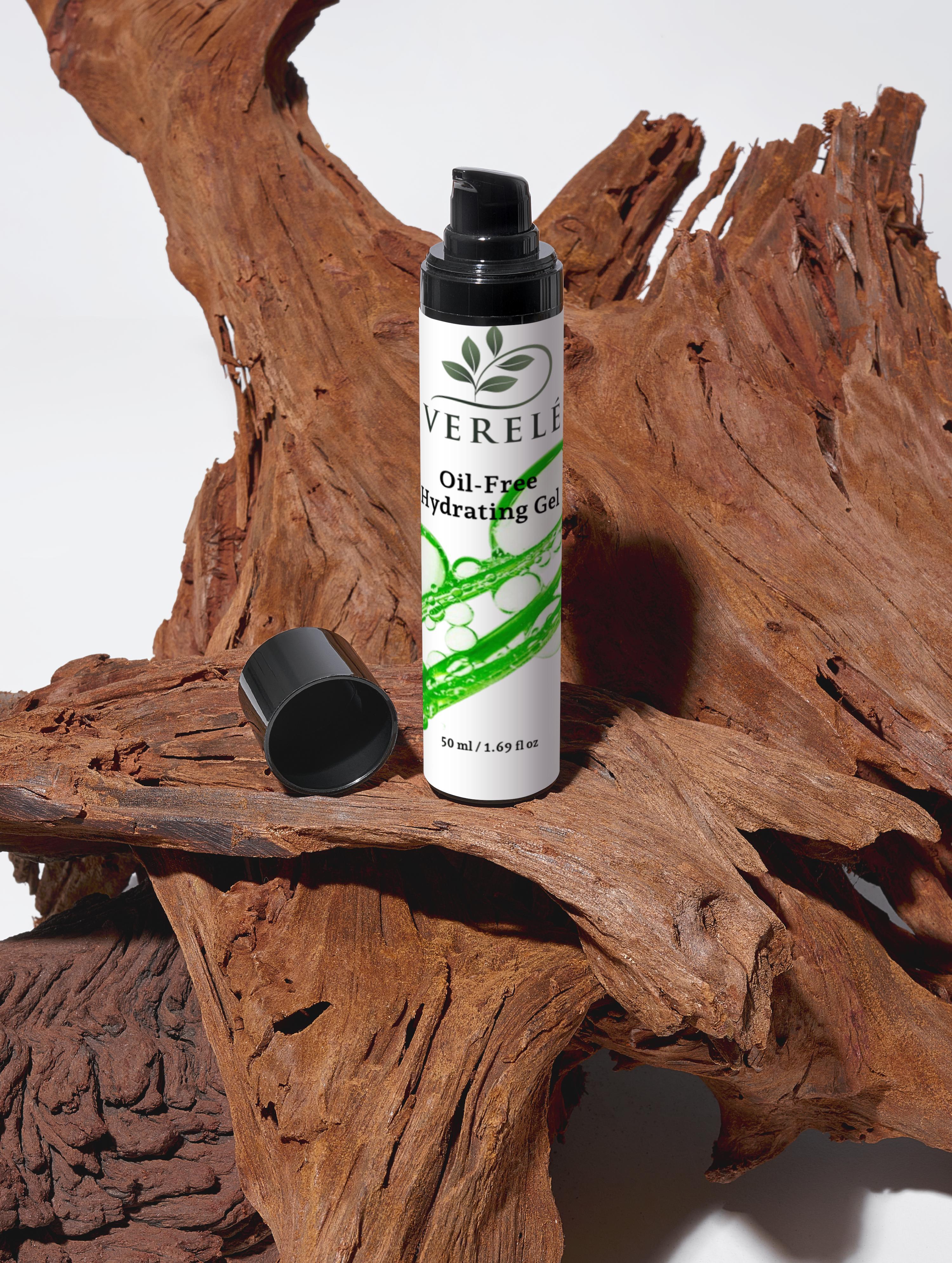 Oil-Free Hydrating Gel with Hyaluronic Acid, Betaine & Watercress Extract – Moisture Boost for Oily to Combination Skin – COSMOS NATURAL Certified, Made from Natural Ingredients in Europe by Verelé, 50 ml / 1.69 fl oz - Verele