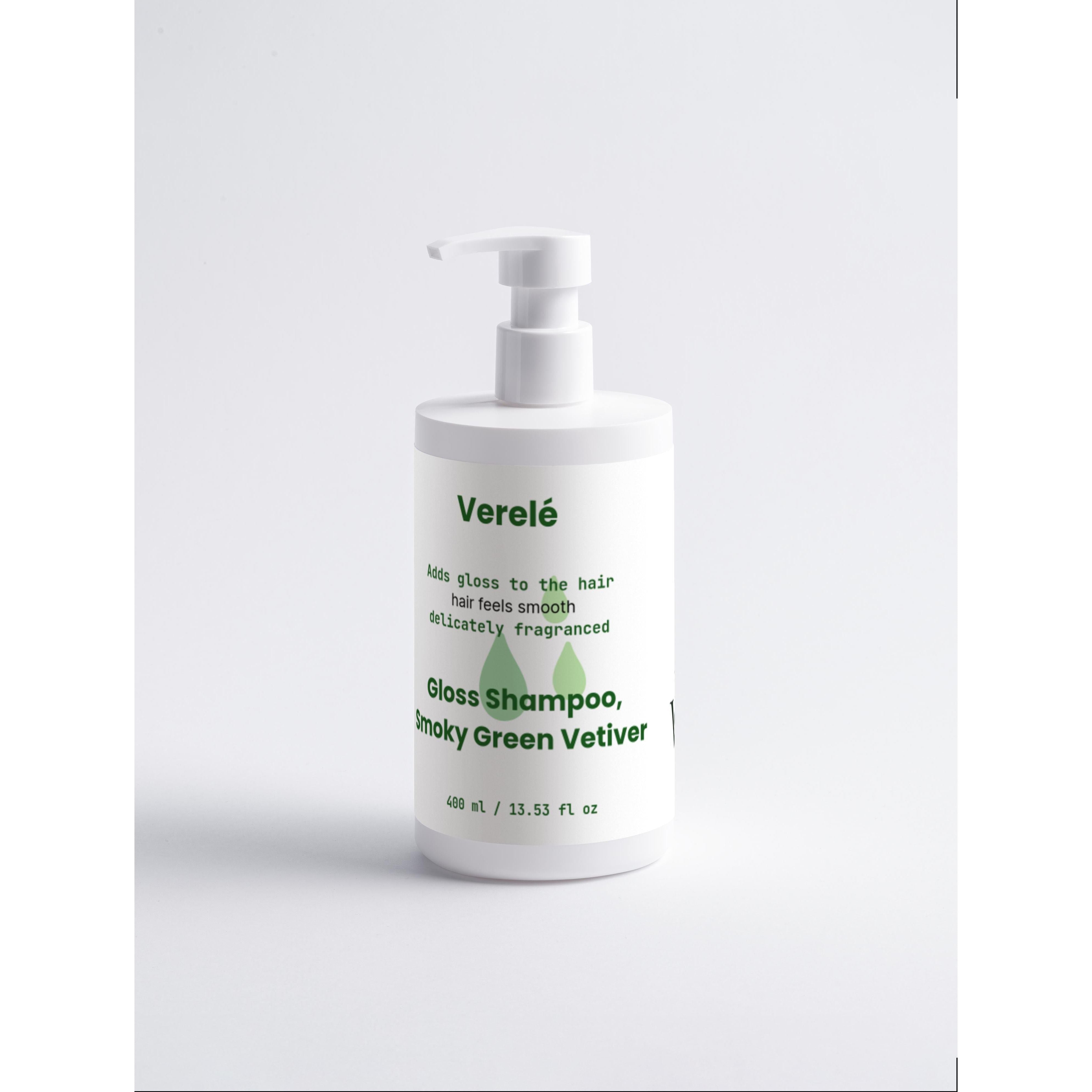 Gloss-Enhancing Shampoo with Organic Aloe, Betaine & Wheat Protein – Smooth & Full-Bodied Hair – Made in Europe by Verelé, 400 ml / 13.53 fl oz - Verele