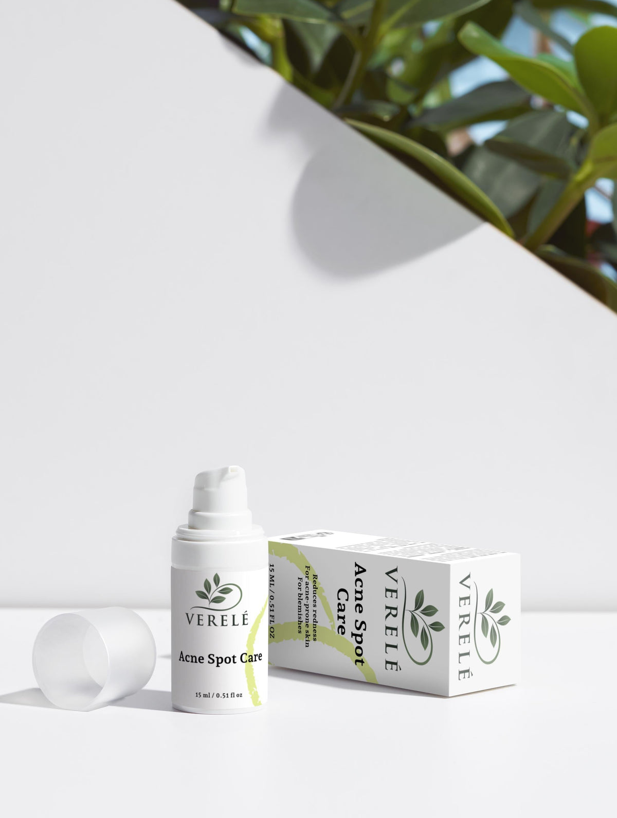 Acne Spot Care with 2% Salicylic Acid & 3% Tea Tree Oil – Clears Blemishes & Reduces Redness – Made from Natural Ingredients in Europe by Verelé,  15 ml / 0.51 fl oz - Verele