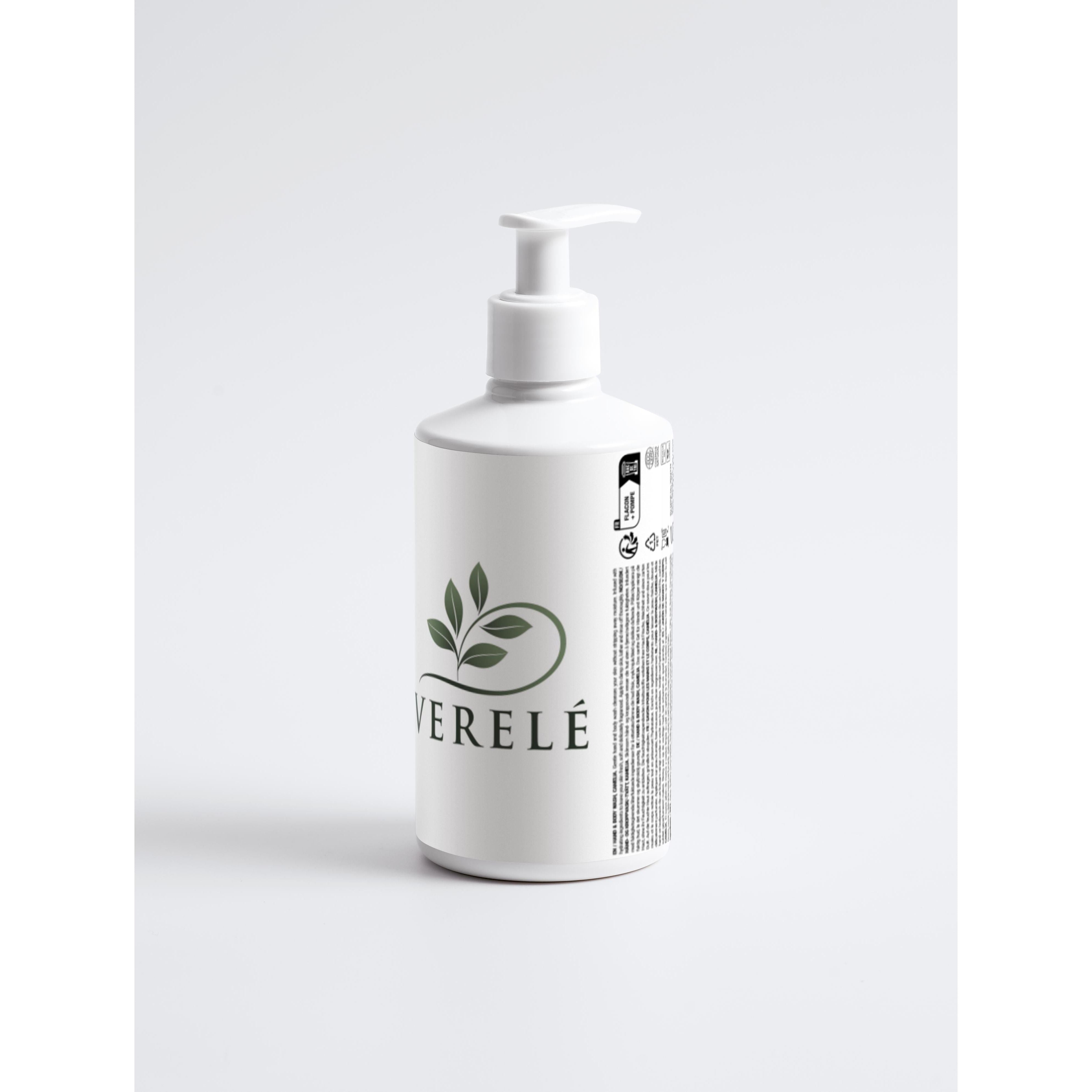 Gentle Hand & Body Wash with Organic Berry Extract & Betaine – Camelia – Hydrating & Vegan – Made in Europe by Verelé, 300 ml / 10.14 fl oz - Verele