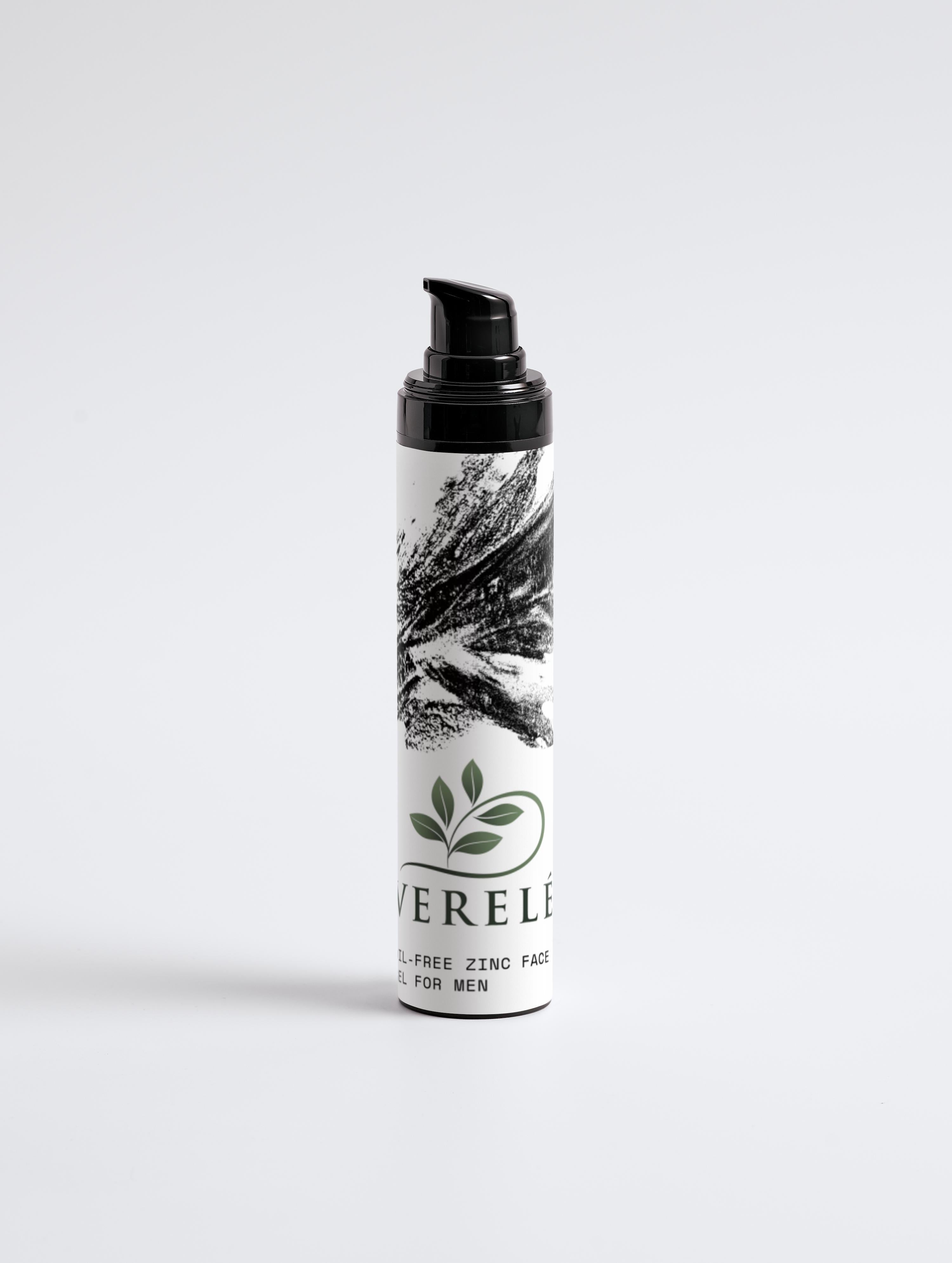 Oil-Free Zinc Face Gel for Men with Aloe & Hyaluronic Acid – Hydrating & Collagen-Supporting – COSMOS NATURAL Certified, Made from Natural Ingredients in Europe by Verelé, 50 ml / 1.69 fl oz - Verele