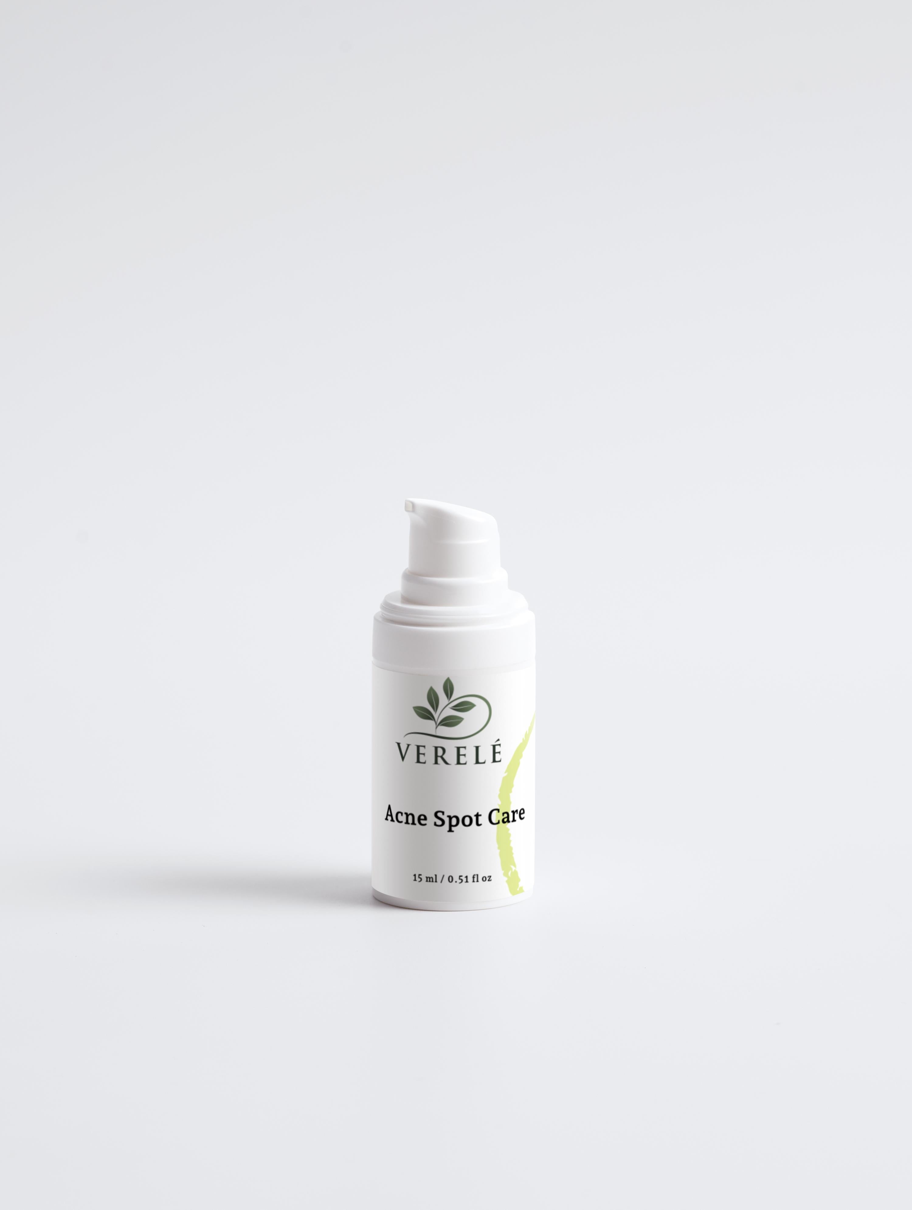 Acne Spot Care with 2% Salicylic Acid & 3% Tea Tree Oil – Clears Blemishes & Reduces Redness – Made from Natural Ingredients in Europe by Verelé,  15 ml / 0.51 fl oz - Verele