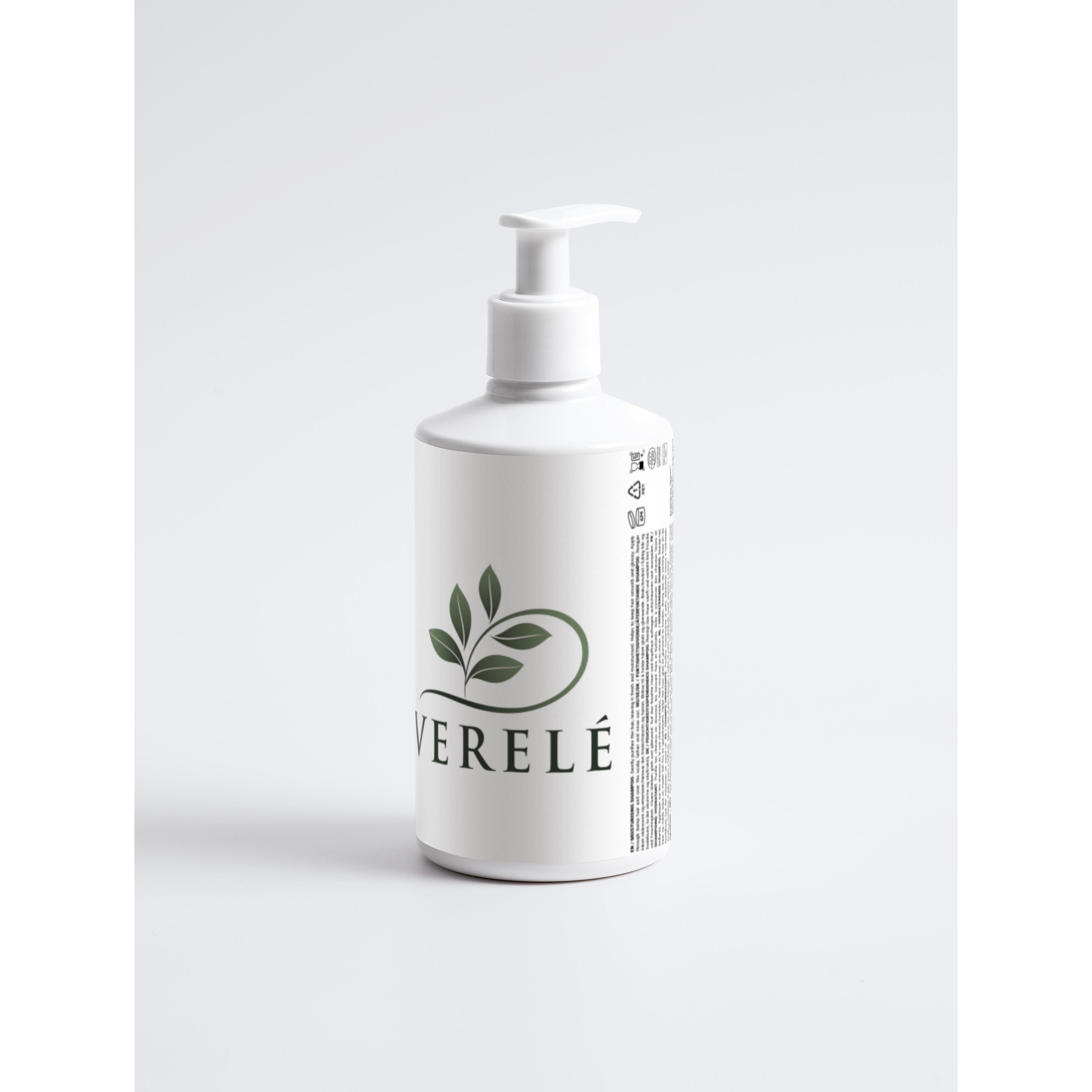 Moisturising Shampoo with Organic Aloe & Plant Extracts – Smooth & Glossy Hair – Made from Natural Ingredients in Europe by Verelé,  300 ml / 10.14 fl oz - Verele