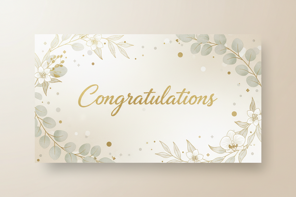 Congratulations gift card design