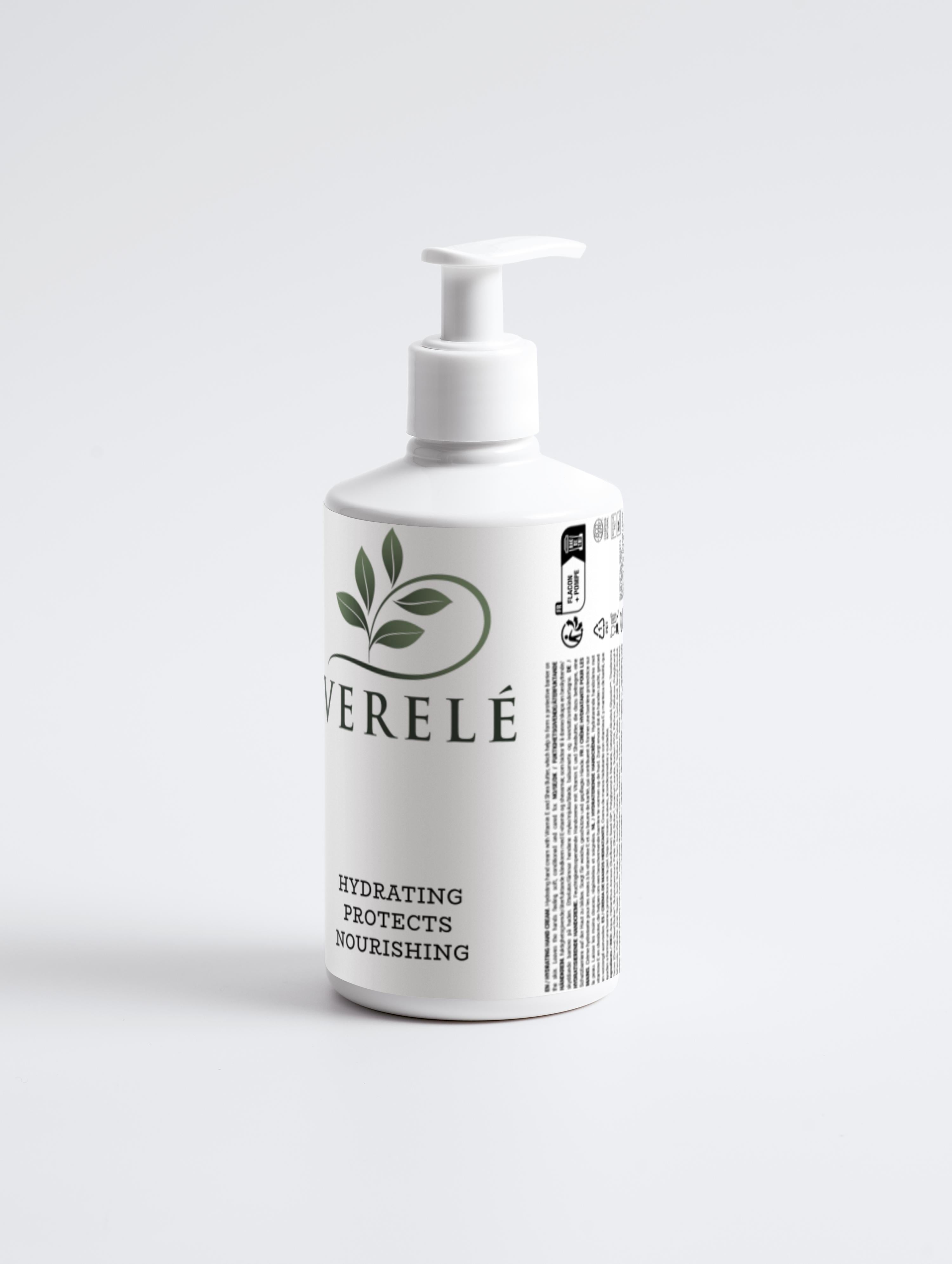 Hydrating Hand Cream with Vitamin E, Shea & Cocoa Butter – Nourishing & Natural Formula – COSMOS NATURAL Certified, Made in Europe by Verelé,  290 ml / 9.81 fl oz - Verele