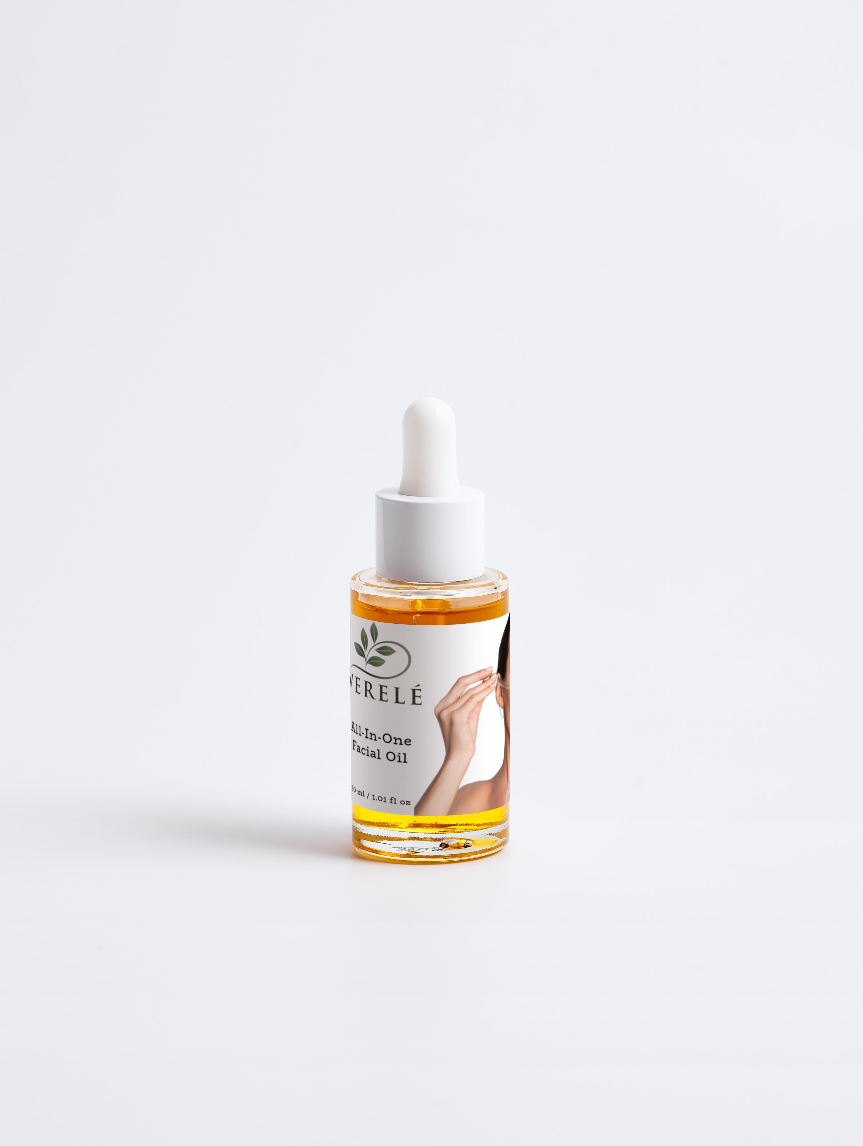 All-In-One Facial Oil with Organic Jojoba & Avocado Oil – Hydrating & Multi-Use Glow Booster – COSMOS ORGANIC Certified, Made in Europe by Verelé, 30 ml / 1.01 fl oz - Verele